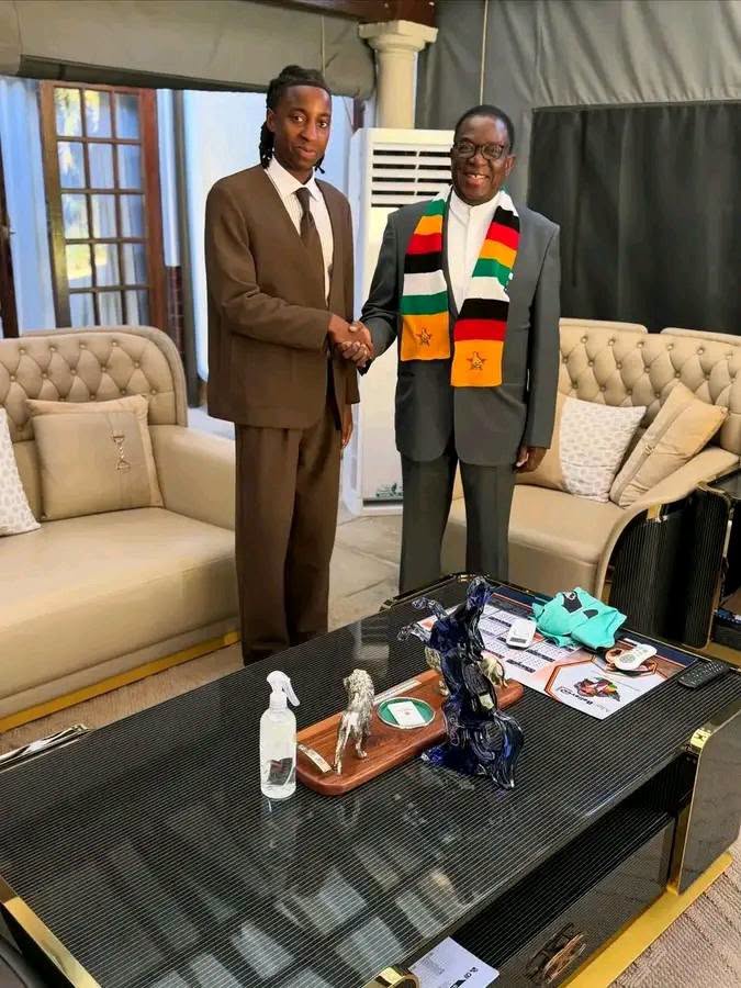 Wolverhampton Wanderers forward Tawanda Chirewa met President Emmerson Mnangagwa during his pre-season break